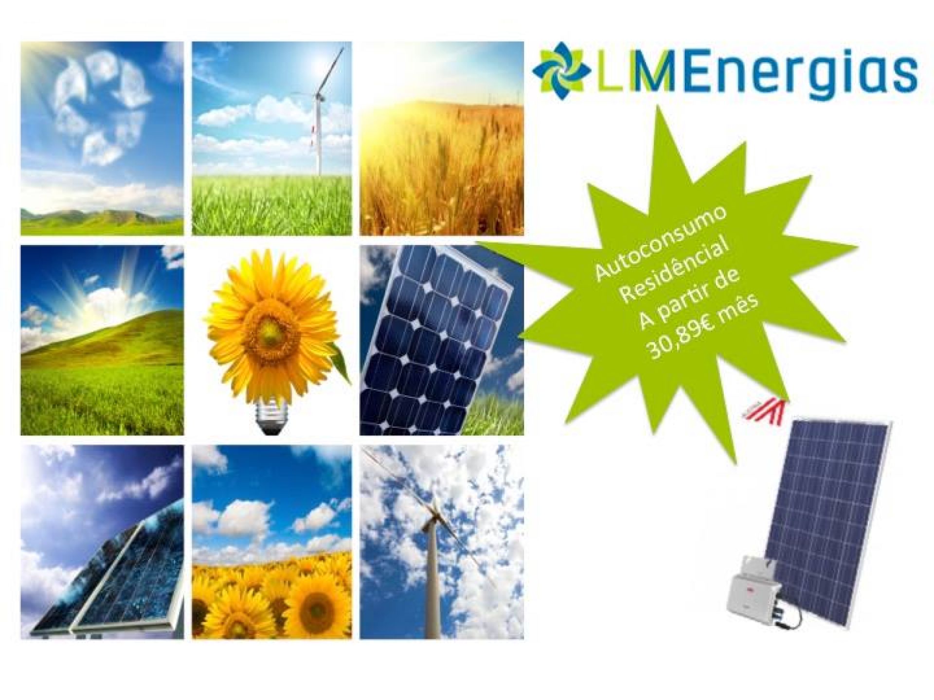 Autoconsumo Residêncial a partir de € 30,89 mês !!!